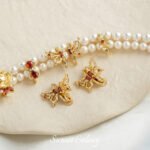 [red] gold-plated butterfly flower three-hole beads diy handmade beaded bracelet necklace accessories material - Image 4