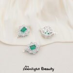 Color-preserving gold-plated emerald micro-inlaid zircon tail buckle beaded diy handmade bracelet necklace jewelry accessories material - Image 9