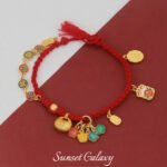 New Year National Tide Fortune Ping An Happy Bead Pendant Handmade Beaded DIY Material Bracelet Necklace Accessories - Image 5