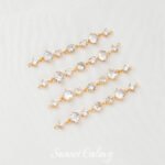 18K Gold Plated Zircon Moon Bracelet Necklace Star Moon Short Chain Diy Accessories Material Beaded Accessories Connecting Chain - Image 5