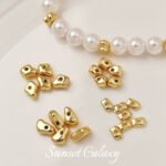 18k gold baroque irregular stone spacer loose beads handmade diy beaded bracelet necklace jewelry accessories