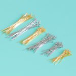 Fadeless Copper Plated 18K True Gold Color Round Head Needle Ball Needle Color Represent DIY Earrings Basic Accessories Handmade Beaded Material - Image 2