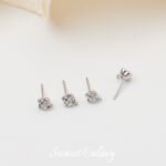 Color-preserving 18K gold rose ear pin earring pendant diy hand-made earrings earrings accessories beaded jewelry materials - Image 6