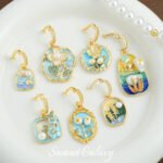 Medieval Monet Garden Oil Painting Necklace Pendant Handmade Beaded DIY Material Bracelet Necklace Accessories - Image 2