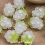 raspberry light work glass beads irregular beads handmade diy material bracelet beaded necklace pendant jewelry accessories - Image 3