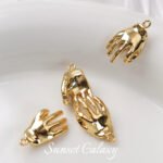 18K gold plated gold gloves earrings earrings pendant handmade diy string earrings bracelet necklace accessories - Image 6