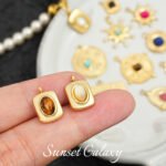 18k gold non-fading greek vintage tiger eye pendant handmade diy beaded material bracelet necklace earring accessories - Image 3