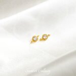 Double hanging color inlaid zirconium round heart-shaped stars double row beads handmade DIY bracelet necklace beads loose beads material - Image 5