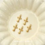Color-preserving Stainless Steel Electroplated Real Gold Cross Pendant Small Pendant Handmade DIY String Bracelet Necklace Accessories - Image 3