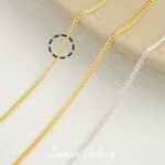 18k gold strong color retention round chain ponytail chain O-shaped chain tail chain handmade diy material bracelet necklace loose chain accessories - Image 6