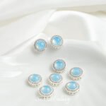 High Color Retention Silver-Plated Aquamarine Porous Spacer Beads DIY Handmade Beaded Bracelet Necklace Loose Bead Jewelry Accessories Material - Image 4