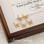 Twist plating real gold 26 English letter pendant handmade diy string bracelet earrings necklace accessories - Image 28