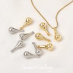 18k package gold color plating real gold gourd water drop pendant pendant handmade diy string bracelet necklace accessories