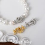 Gold-plated Seiko Micro-inlaid Zircon 18K Flower Bud Double Ring Buckle Tail Buckle Handmade DIY Beaded Bracelet Necklace Material - Image 2