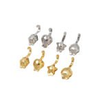 18K gold five-pointed star love shell ending hook bag bean buckle handmade diy string bracelet necklace accessories - Image 5