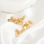 Gold Plated Zirconium Gardenia Connection Tail Buckle Handmade DIY Beaded Bracelet Necklace Beaded Jewelry Accessories Material - Image 4