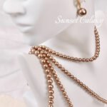 Champagne color imitation Shijia pearl loose beads with holes round beads handmade DIY beaded bracelet necklace ear accessories - Image 3