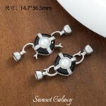 18K Retro Pearl Zircon Vintage Versatile Finishing Buckle Hand-Beaded DIY Material Bracelet Necklace Jewelry Accessories - Image 7