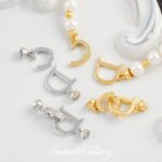 18K Simple Fashion Micro Diamond D-shaped Coil Buckle Handmade Beaded DIY Material Bracelet Necklace Accessories - Image 4