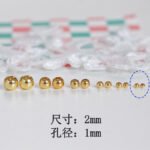 18k gold color gold ball small round bead bag gold spacer DIY jewelry accessories handmade beaded bracelet material - Image 12
