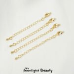 18k bag gold closing spring lobster clasp extended chain handmade diy beaded bracelet necklace jewelry accessories - Image 7