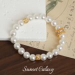 18K Gold-Plated High Color Retention Diamond-Encrusted Three-Sided Flower Spacer Beads Handmade DIY Beaded Bracelet Necklace Jewelry Accessories Material - Image 5