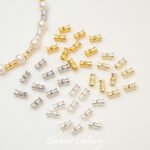 18K Gold Color-preserving Bamboo Tube Beads Spacer Beads Spacer diy Handmade Beaded Jewelry Bracelet NecKlace Accessories Material Loose Beads