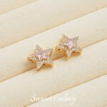 18 packs of gold bright silver stars love full zirconium diamond beads beaded handmade DIY material bracelet necklace accessories - Image 6