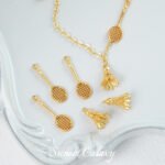 18k Copper Plated Real Gold Badminton Racquet Pendant Beads Handmade DIY Beaded Bracelet Necklace Accessories Material