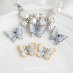 Little Red Riding Book with Oil Dropping Butterfly Pendant Plated Real Gold Handmade DIY Bracelet Necklace Beaded Beaded Accessories Material - Image 5