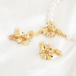 Gold Plated Zirconium Gardenia Connection Tail Buckle Handmade DIY Beaded Bracelet Necklace Beaded Jewelry Accessories Material