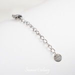 18K Gold Lobster Buckle Bracelet silver Extended Chain Handmade DIY Material Beaded Buckle Head Plus Long Tail Chain Jewelry Accessories - Image 6