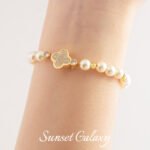 18K Gold Plated Diamond Flower Coil Buckle Beaded Bracelet Buckle Handmade DIY Material Necklace Pendant Jewelry Accessories - Image 3