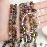 Purple Green with Mixed Stone Natural Stone Beads Handmade DIY Bracelet Necklace Earrings Beaded Material Bead Accessories - Image 7