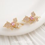 18K Buckle Head Gold Plated Zircon Diamond Butterfly Coil Connection Buckle Handmade DIY Material Beaded Bracelet Jewelry Accessories - Image 5