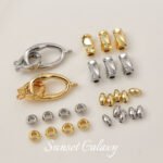 18k package gold cut surface spacer tube flat beads millet beads loose beads handmade diy beaded bracelet necklace jewelry accessories - Image 5