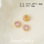 18K Gold-Filled High-Precision Powder Zirconium Porous Spacer Beads Handmade DIY Beaded Crystal Bracelet Bracelet Jewelry Accessories Material - Image 10