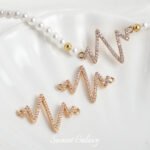 Copper Plated Real Gold Inlaid Zirconium Z Lightning Double Pendant Handmade DIY Bracelet Necklace Earrings Beaded Beaded Accessories Material - Image 3