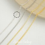 18k gold strong color retention round chain ponytail chain O-shaped chain tail chain handmade diy material bracelet necklace loose chain accessories - Image 22