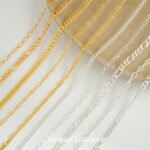 14k18k Real Gold Plated Flat Round Tassel Chain O-Chain Handmade DIY Beaded Accessories Bracelet Necklace Jewelry Material - Image 2