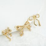 Real Gold Plated High Color Retention Butterfly Pendant Beads diy Handmade Beaded Bracelet Necklace Earrings Jewelry Material Accessories - Image 2