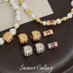 18K Gold-Plated Color-Preserving Zircon Screw Buckle Pearl Buckle Finishing Buckle Handmade DIY Beaded Bracelet Necklace Accessories Material