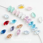 Large horse eye diamond silver bottom zircon rhinestone high color retention diy handmade bracelet necklace beaded loose beads material accessories - Image 2