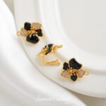 Zirconium-inlaid oil-drop gardenia buckle gold-plated color-retaining handmade DIY bracelet necklace beaded connection buckle accessories material - Image 5