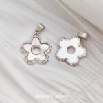 copper gold plated laser shell pendant double hanging beads handmade DIY bracelet necklace earrings beaded accessories material - Image 6