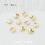 18K Gold-Filled Color-Preserving Accessories Positioning Beads Half-Moon Buckle U-Shaped Buckle Tube Beads Handmade DIY Bracelet Necklace Beading Material - Image 23