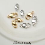 Color-preserving 18K Pack Golden Coil Spring Lobster Clasp Fish Tail Clasp Handmade DIY String Bracelet Necklace Accessories - Image 4