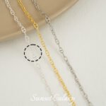 14k18k Real Gold Plated Flat Round Tassel Chain O-Chain Handmade DIY Beaded Accessories Bracelet Necklace Jewelry Material - Image 18