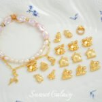 18K Christmas Series Gingerbread Man Socks with Zirconium Pendant Handmade DIY Beaded Material Earrings Accessories Bracelet Accessories - Image 3