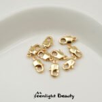 Color-preserving 18K Pack Golden Coil Spring Lobster Clasp Fish Tail Clasp Handmade DIY String Bracelet Necklace Accessories - Image 6